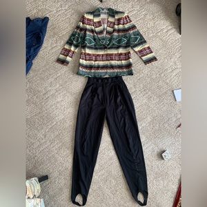 FStop Aztec blazer & stirrup pants set s